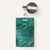 Badge Ours noirs Bleu et vert (Back with Retractable)