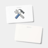 Badge Outils, marteau et clé (Avant & arrière)