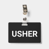 Badge Ouvreuse Noir (Arrière avec clip)