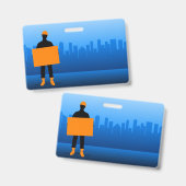 Badge Ouvrier du bâtiment (Front & Back)