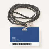 Badge Oval Logo Nurse Nom de la photo Code-barre Horizon (Derrière avec lanière)