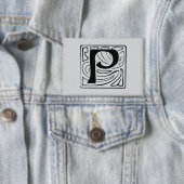 Badge P monogramme noir (Insitu)