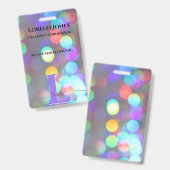 Badge Paillettes multicolores (Avant & arrière)