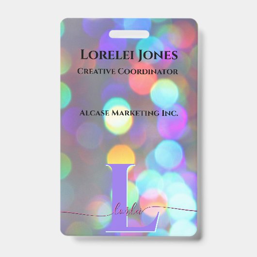 Badge Paillettes multicolores (Avant)