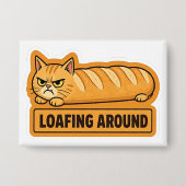 Badge Pain de chat drôle à traîner (Recto)