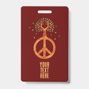 Badge Paix Pour Les Arbres - Coeur D'Énergie Fleurie 1