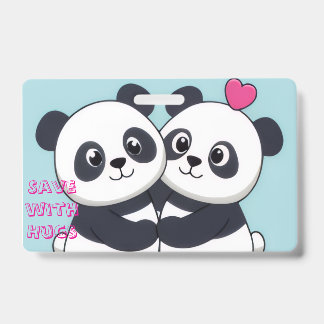 Badge Panda Hug Budget Notebook – Cute Planner for Savin