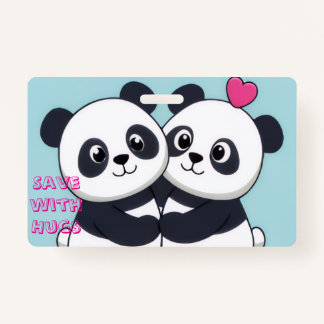 Badge Panda Hug Budget Notebook – Cute Planner for Savin