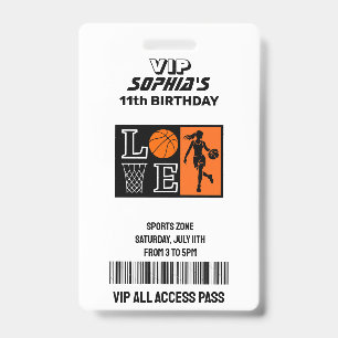 Badge Paniers de Basketball, Anniversaire de Joueur de B