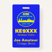 Badge Panneau d'appel vertical du CMFC et insigne de nom (Devant)