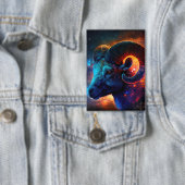 Badge Panneau étoile Zodiac Aries - Bouton Rectangle (Insitu)