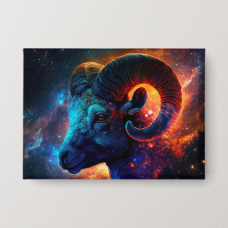 Badge Panneau étoile Zodiac Aries - Bouton Rectangle