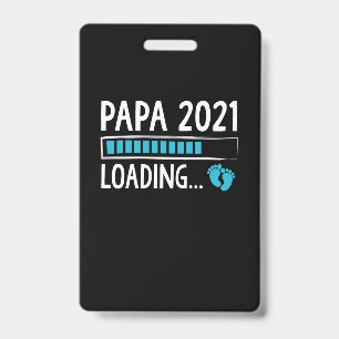 Badge Papa 2021 Annonce de grossesse en chargement