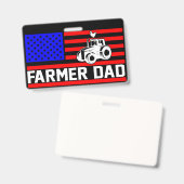 Badge Papa agriculteur (Avant & arrière)