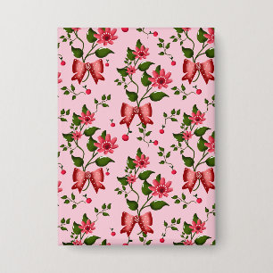 Badge Papier peint à motif de nœud floral coquet