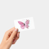 Badge Papillon à fleurs avec Sakura rose (À main)