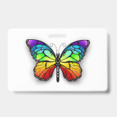 Badge Papillon arc-en-ciel monarque (Arrière)
