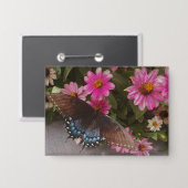 Badge papillon bleu (Recto/Verso)