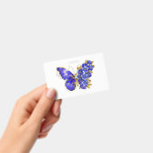 Badge Papillon de saphir de fleur (Manuel / portable)