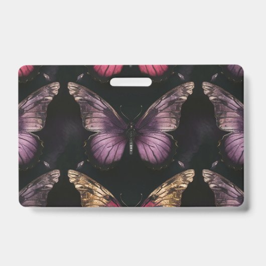 Badge Papillon enchantant motif (Avant)