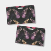 Badge Papillon enchantant motif (Avant & arrière)