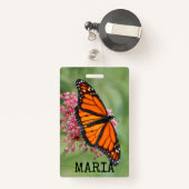 Badge Papillon monarque (Back with Retractable)