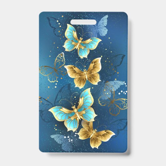 Badge Papillons dorés (Avant)