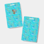 Badge Papillons mobiles abstraits (Avant & arrière)