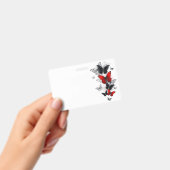 Badge Papillons noirs et rouges volants (Manuel / portable)