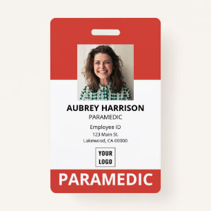Badge Paramedic Simple Photo ID