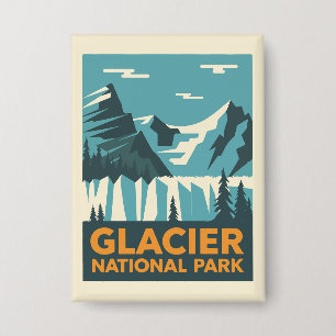 Badge Parc national du Glacier vintage