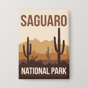 Badge Parc national du Saguaro Art de voyage minimal