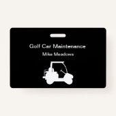 Badge Parcours de golf Golf Entretien de voiture Nom d'é (Dos)