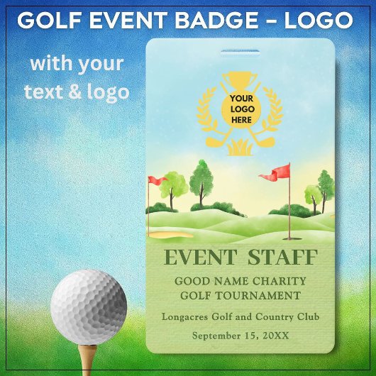 BADGE PARCOURS DE L'ÉVÉNEMENT DE GOLF 