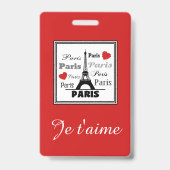 Badge Paris (Arrière)