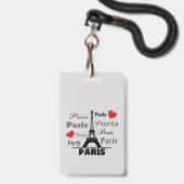 Badge Paris (Avant avec lanière)