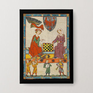 Badge Partie d'échecs Codex Manesse XIVe siècle