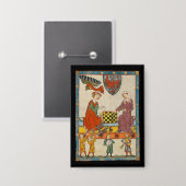Badge Partie d'échecs Codex Manesse XIVe siècle (Recto/Verso)