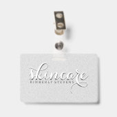 Badge Parties scintillant blanche (Arrière avec clip)