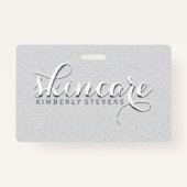 Badge Parties scintillant blanche (Devant)