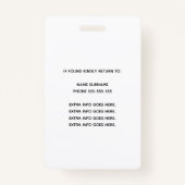 Badge Parties scintillant Brown Fournisseur de soins QR  (Dos)