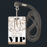 Badge Parties scintillant d'or Glam Sweet 16 Anniversair<br><div class="desc">Personnaliser pour tout événement.</div>