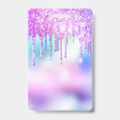 Badge Parties scintillant holographique branchée chic pu (Arrière)