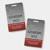 Badge Parties scintillant Retour À L'École Couleurs Sall (Avant & arrière)