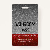 Badge Parties scintillant Retour À L'École Couleurs Sall (Devant)