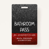 Badge Parties scintillant Retour À L'École Couleurs Sall (Devant)