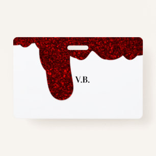 Badge Parties scintillant rose étincelante design ajoute