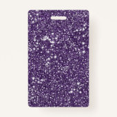 Badge Parties scintillant violet Faux Texture & Photo &  (Dos)