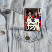 Badge Pas de fasciste USA Unique Bouton politique (Insitu)