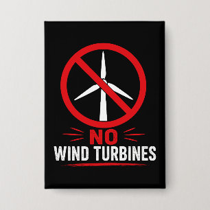 Badge Pas d'éoliennes protestation rurale